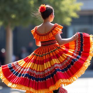 Vestido folclórico de cumbia